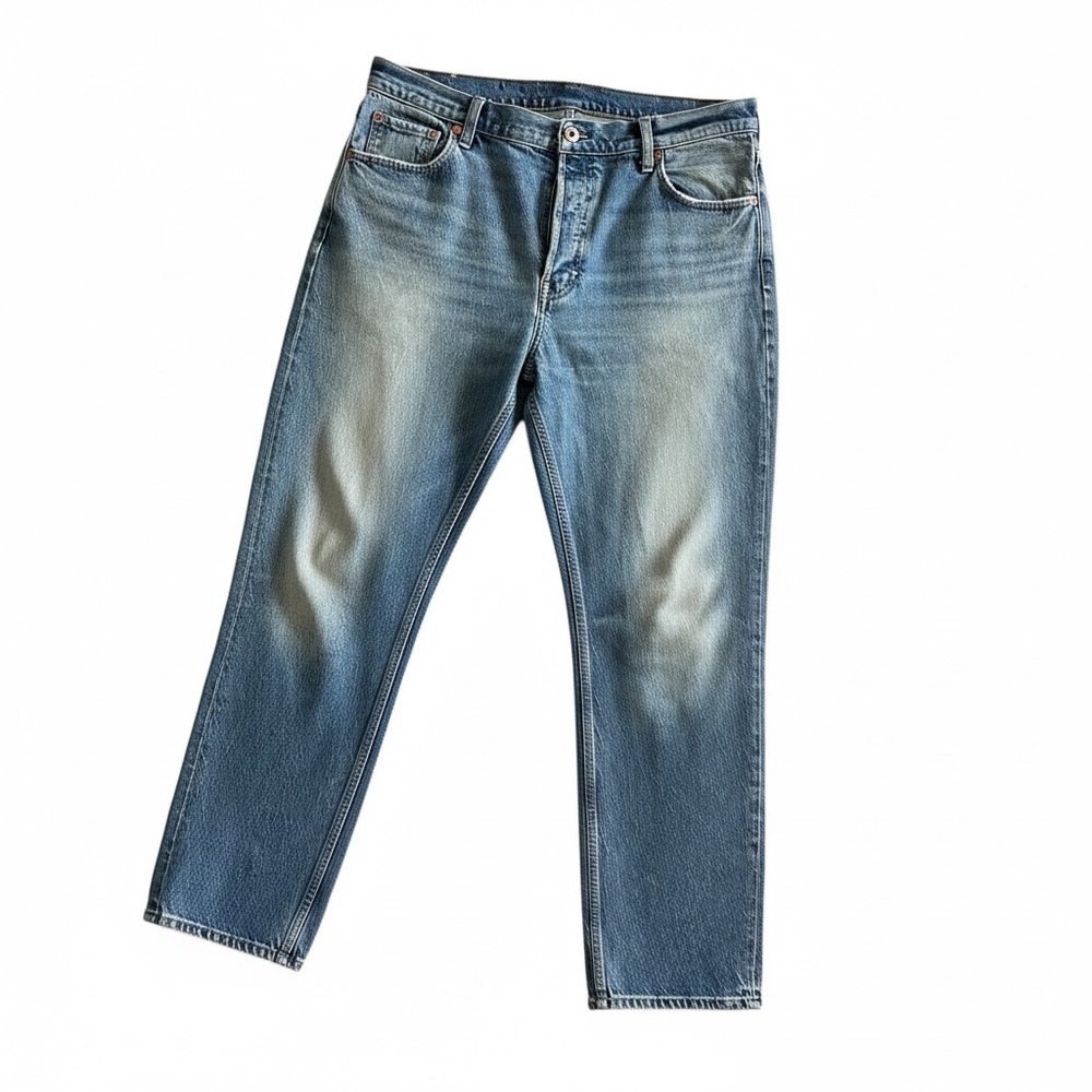 GAP Women's Cheeky Straight High Rise Blue Jeans